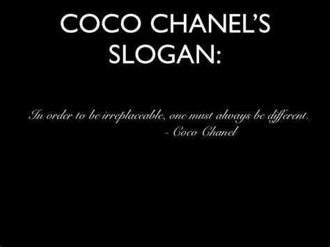 Chanel slogan